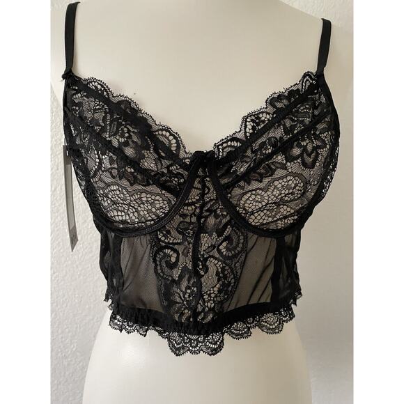 Boohoo Lingerie Bra Bralette Lace Sheer Plus Size - Picture 2 of 9